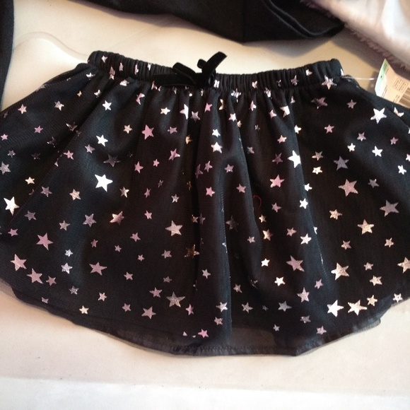 GIRLS - 3pc set 24m NWT TOUGHSKINS top, tulle tutu, plush vest, stars, Halloween - Picture 6 of 7